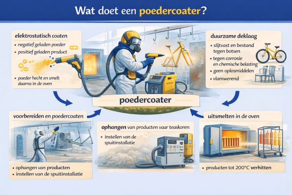 Alles over het beroep poedercoater Wat doet een poedercoater